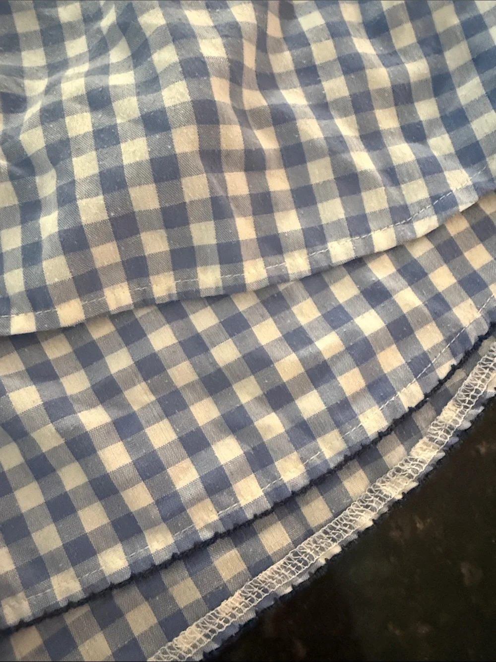 GAP Blue and White Gingham Kids Pajama Romper